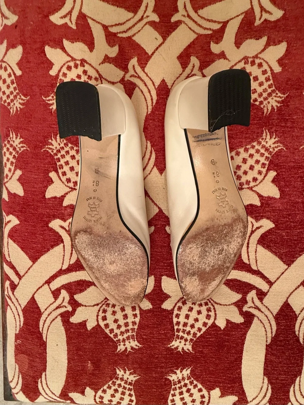 Amalfi Cream Square Toe Leather Flats